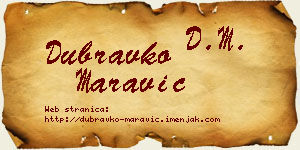 Dubravko Maravić vizit kartica